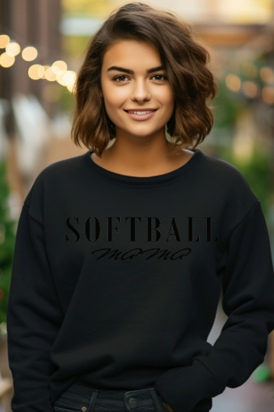 Softball Mama Softball Monochromatic Puff